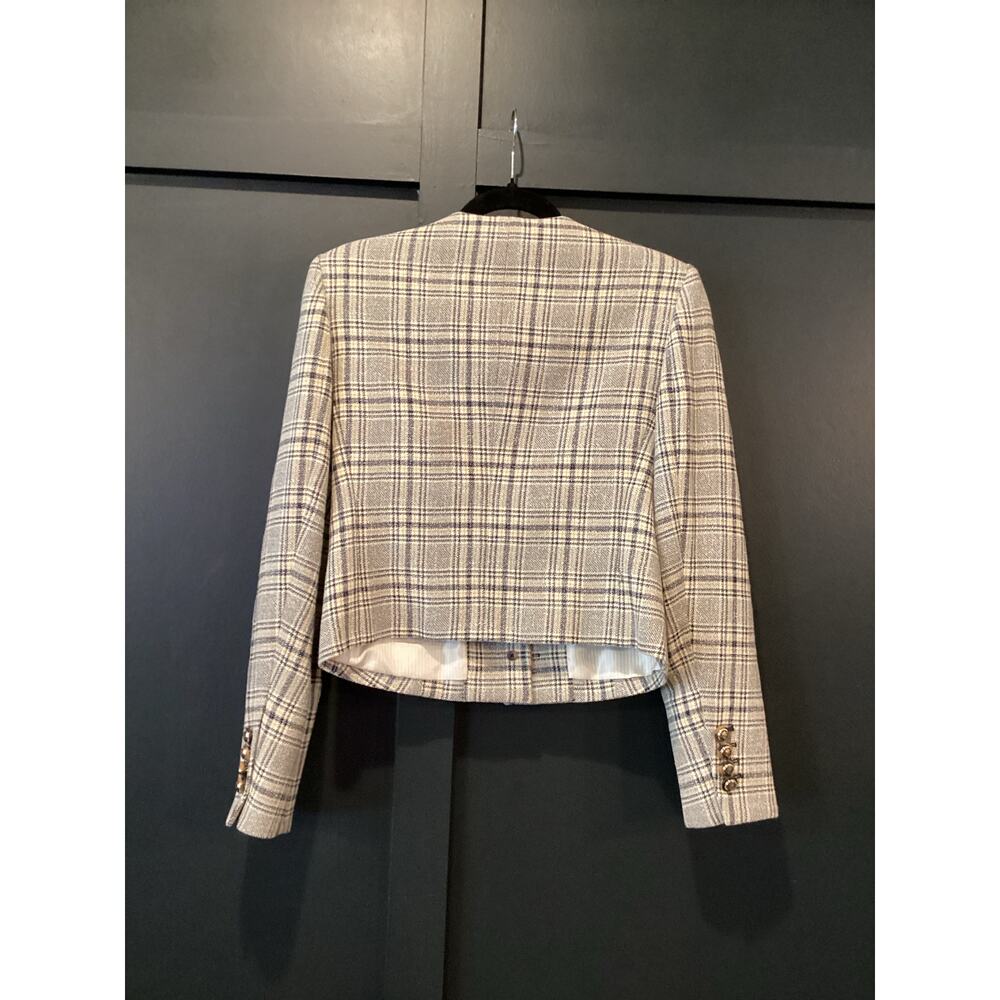 Veronica Beard Vohra Plaid Cropped Jacket Blazer Size 4 - Picture 11 of 11